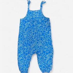 Hanna Andersson Blue and White Jumpsuit